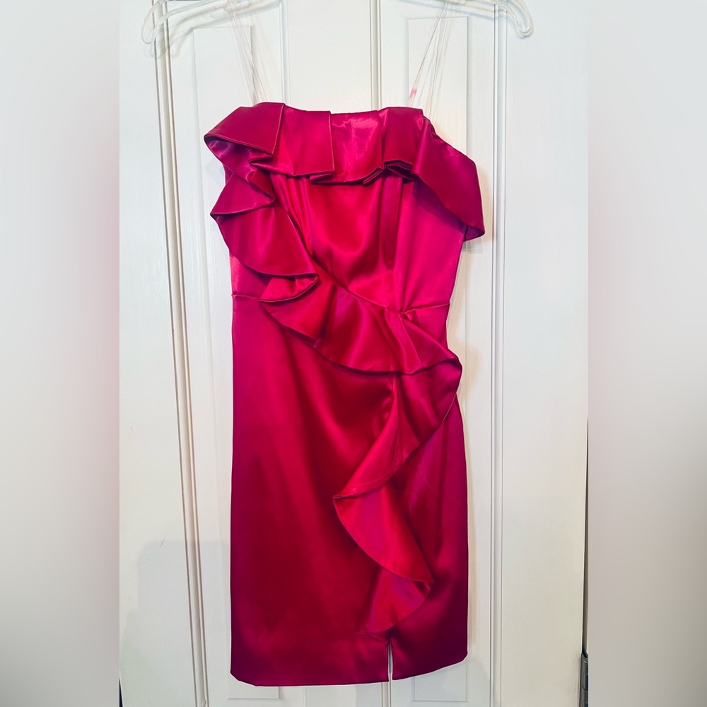 Do + Be Fuchsia Satin Mini Dress NEW